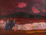 Trento Longaretti, COLLINA NERA E NOMADI, 1982