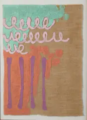 CAMPO VERDE CAMPO ROSSO, 1985 by Giorgio Griffa, sold Jul 2024