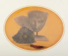 Piero Guccione, LA MASCHERA E L'IBISCO (STUDIO PER LITOGRAFIA)