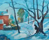 Anselmo Bucci, PAESAGGIO INVERNALE FRANCESE, 1923
