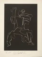 SENZA TITOLO (SEPT CALLIGRAFE D'APOLLINAIRE), 1967 by Ossip Zadkine, print (other), sold Mar 2024