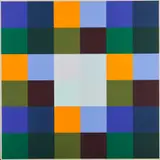 Richard Paul Lohse, QUATTRO E CINQUE GRUPPI CI COLORE INTORNO AD UN CENTRO CHIARO, print (other)