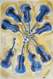 Arman, SENZA TITOLO (VIOLONS BLEUS), 2003, print (other)