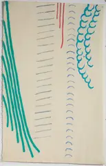 VERDE DI QUA E DI LA'. 1998 by Giorgio Griffa, sold Feb 2024