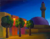 MINARETO E DUE LAMPIONI, 1990 by (salvatore Mangione) Salvo, sold Feb 2024