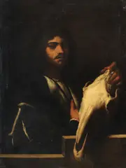Pietro della Vecchia, Ritratto di Giorgione con un teschio di cavallo