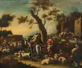 Domenico Brandi, Paesaggio con pastori e armenti