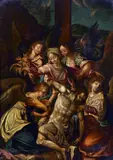 Seguaci di. Deposizione di Cristo by Il Garofalo Benvenuto Tisi, sold Feb 2024