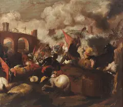 Antonio Calza, Scena di battaglia
