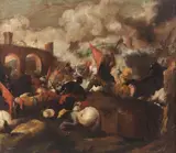 Antonio Calza, Scena di battaglia