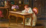Giuliano Amadori, La lettura preferita (Bozzetto dal vero)