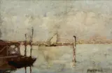 Pietro Fragiacomo, Attribuito a. Veduta veneziana