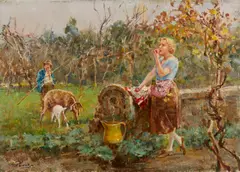 Alla fonte by Giovanni Panza, sold Feb 2024