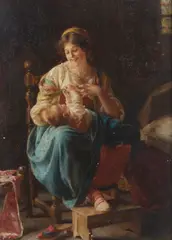 Maternità by Giuseppe Magni, sold Feb 2024