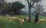 Giuseppe Magni, Gregge sotto la pioggia