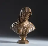 Ugo Zannoni, Busto femminile velato, sculpture