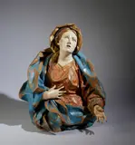 Madonna addolorata in legno scolpito, dipinto e parzialmente dorato by Scultore Napoletano Del Xviii Secolo, sculpture, sold Oct 2024