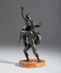 Ratto delle Sabine, dal modello di Giambologna by Bronzista Del Xix Secolo, sculpture, sold Oct 2024