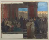 Vincenzo Camuccini, Attribuito a. Bozzetto raffigurante la gara poetica tra Omero e Virgilio