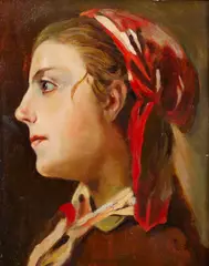 Roberto Fontana, Attribuito a. Profilo di donna
