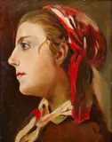 Roberto Fontana, Attribuito a. Profilo di donna