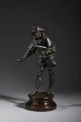 Da un modello di. Menestrello by Émile Louis Picault, sculpture, sold Jul 2024