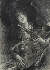 Giovanni Boldini, La "Divina" con la cagna Bagheera