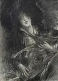 Giovanni Boldini, La "Divina" con la cagna Bagheera