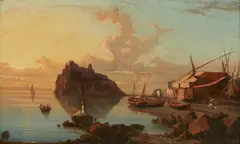Alessandro La Volpe, Veduta del Castello Aragonese a Ischia