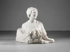 Filippo Cifariello, Mezzobusto di gentildonna con mazzo di rose, sculpture