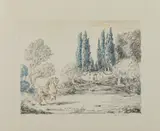 Dalla cartella Cavalli e Ville: Cavallo a Villa Falconieri by Giorgio de Chirico, print (other), sold Dec 2023