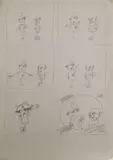 Dalla serie sketches dei Posteros. Lotto composto da n.2 fogli by Lodolo Film, sold Jul 2023