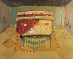 Interno con tappeto by Luca Giovagnoli, sold Jul 2023