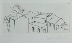 Carlo Carrà, Case a Belgirate, print (other)
