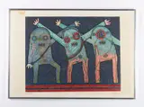 Enrico Baj, Riunione della C.I.A. nel bosco, print (other)