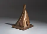 Giacomo Manzù, D'Apres. Cardinale seduto, sculpture