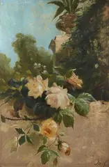 Giacinto Bo, Paesaggio con rose