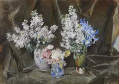Giuseppe Casciaro, Natura morta con vasi di fiori