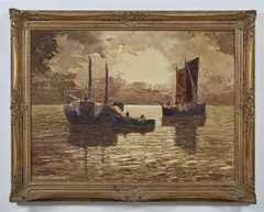 Georg Arnold-Graboné, Marina con barche