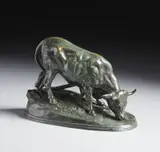 Joseph Chemin, Toro che si abbevera, sculpture