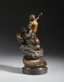 Vincenzo Cinque, Sirena su delfino, sculpture