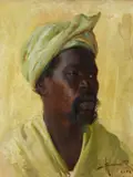 Adolfo Scorzelli, Ritratto d'uomo con turbante