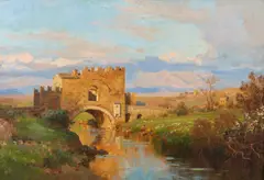 Carl Wuttke, Nella Campagna romana (Ponte Nomentano)