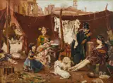 Ludwig Knaus, Attribuito a. Dietro il sipario