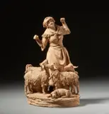 Giacomo Vaccaro, Pastorella con gregge, sculpture