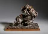Michele Vedani, La centauressa assalita dai satiri, sculpture