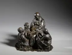 Eugenio Pellini, La nonna con i nipoti, sculpture