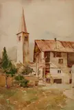 Achille Beltrame, Casa e campanile di montagna