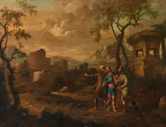 Adam Elsheimer, Attribuito a. Apparizione di Gesù sulla via di Emmaus