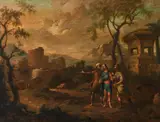 Adam Elsheimer, Attribuito a. Apparizione di Gesù sulla via di Emmaus